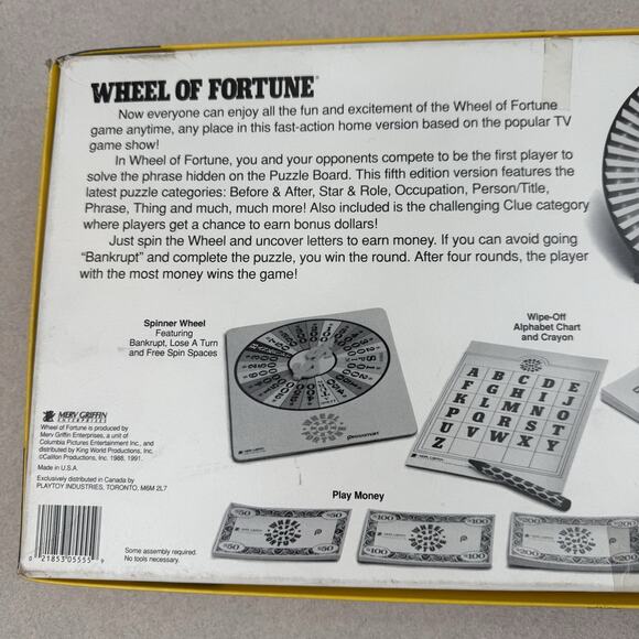 Vintage Wheel of Fortune 5th Edition‎ Pressman 1991 Board Game Complete - Picture 3 of 13
